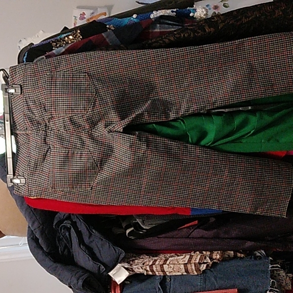 Plaid stretch jeans, cropped - Picture 5 of 7